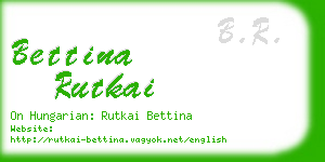 bettina rutkai business card